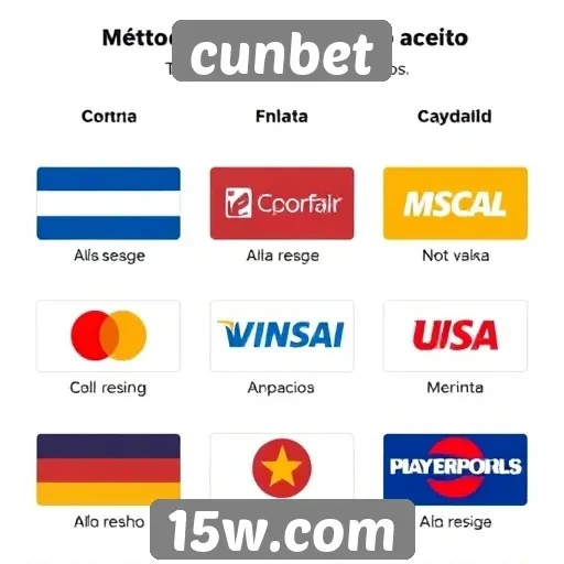 Métodos de pagamento aceitos no cunbet